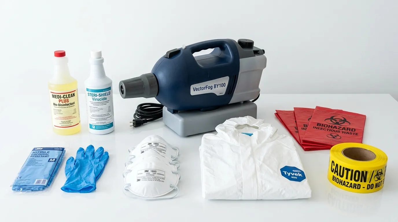 Professional biohazard remediation crew working in Palmetto